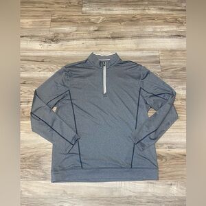 Cutter & Buck Men’s CB DryTec Cotton Navy Blue Quarter Zip Size Large Golf